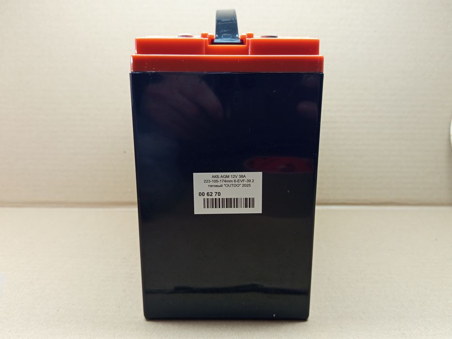 Акумулятор AGM тяговий АКБ 12V 38Ah, 6EVF-39.2  (223-105-174mm)  OUTDO