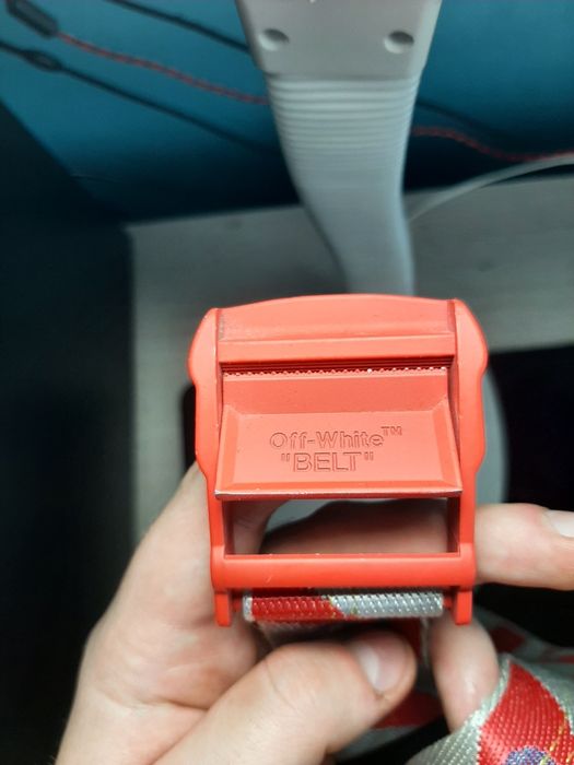 Off-White BELT Biało-czerwony