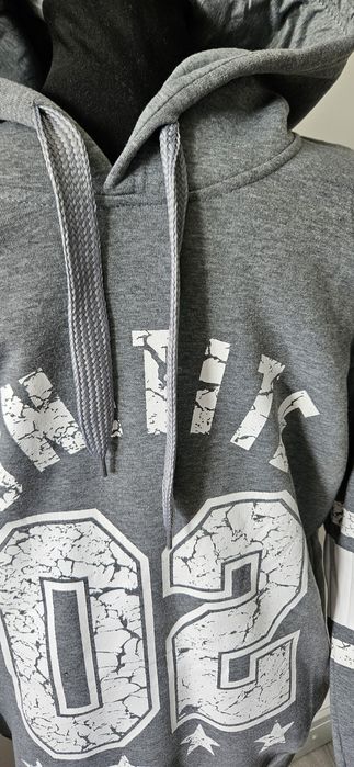 Szara bluza z kapturem r XL