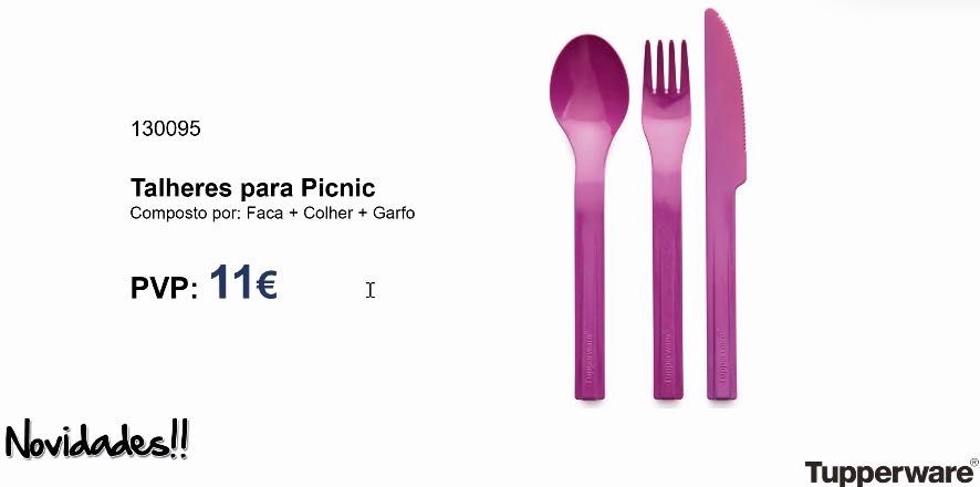 Conjuntos de 3 Talheres Tupperware - Super Preço