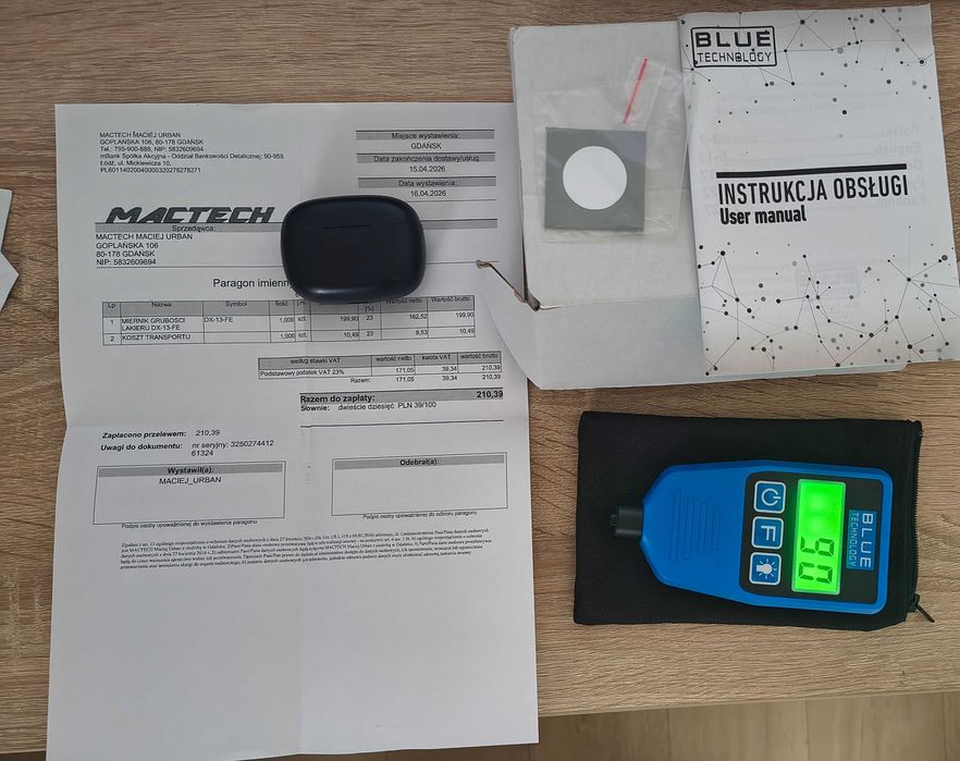 Miernik grubości lakieru DX-13-FE