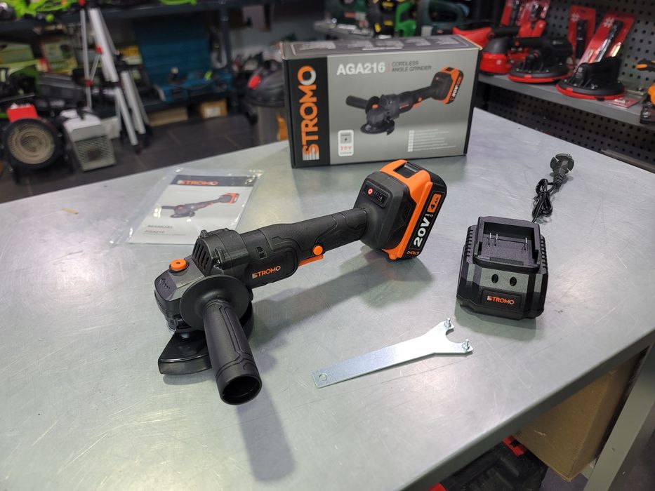 Болгарка аккумуляторная Stromo ProCraft + Акб 4.0Ah + З.У Бесщеточная