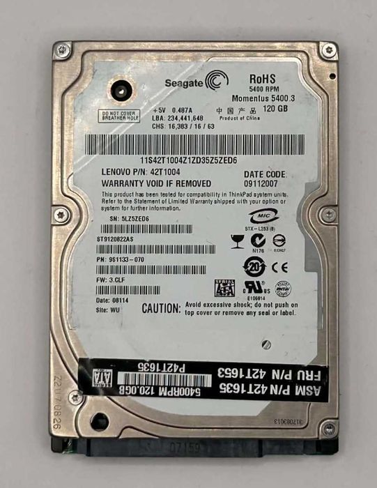 Dysk twardy Seagate ST9120822AS 120GB SATA 2,5" (1970_1)