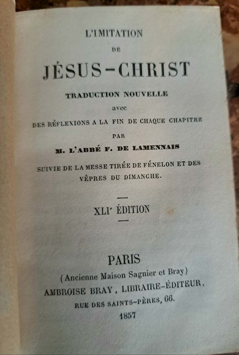 Missal antigo francês 1857