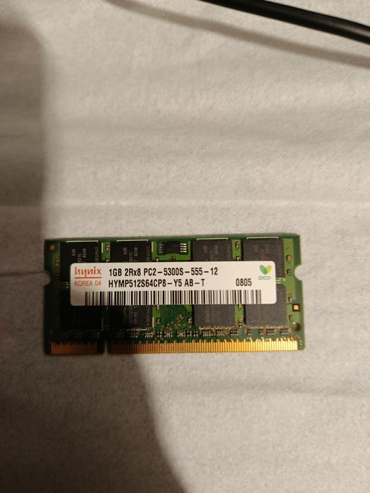 Pamięć RAM DDR2 SO-DIMM do laptopa – 512 MB lub 1 GB (Hynix)