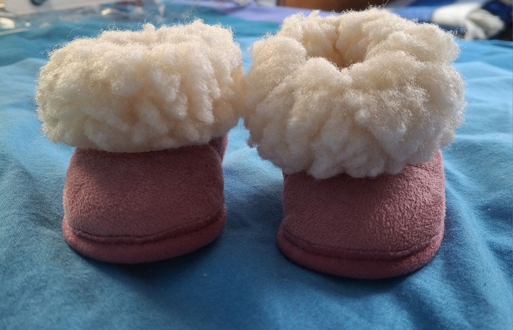 Pantufas de bebé, nr 17, cor de rosa