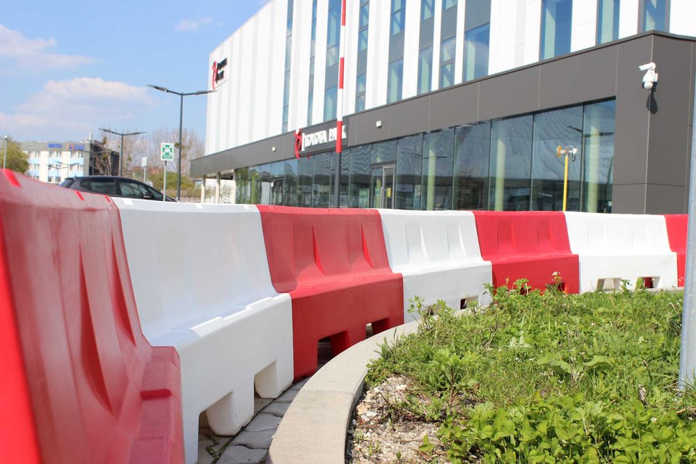 Separator Drogowy TETRIS 500 Bariera U-14E, U-25 Biały / Czerwony