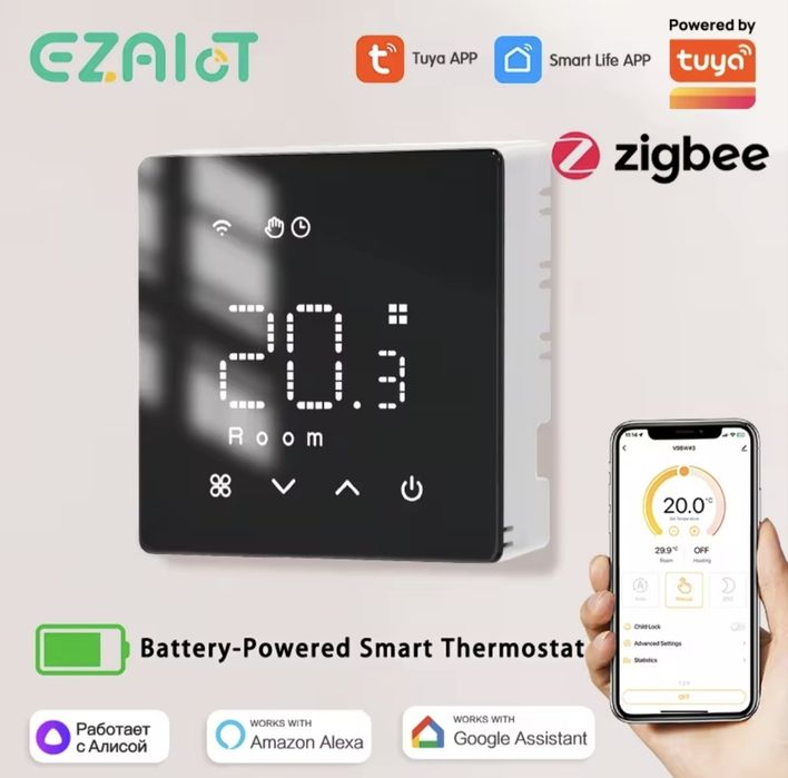 Termostato inteligente ZigBee Tuya