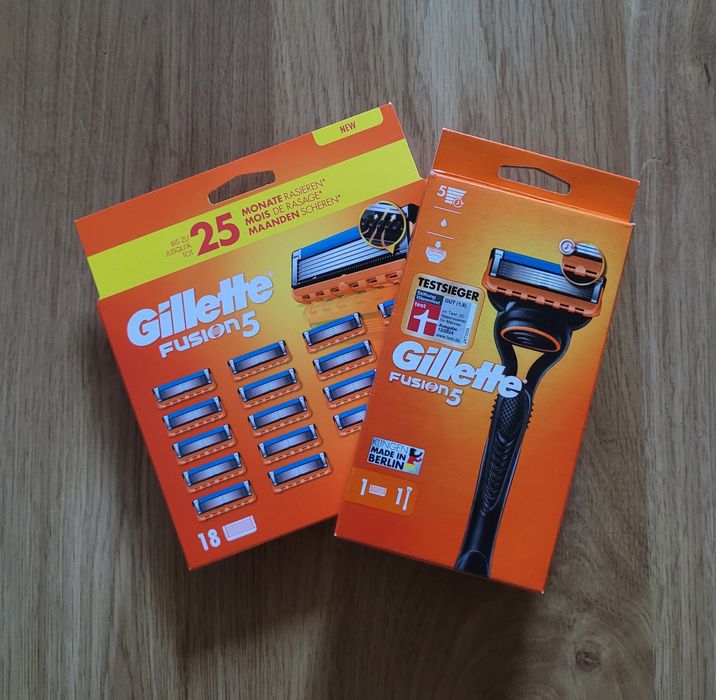 Maszynka do golenia Gillette Fusion5 i wkłady ostrza wymienne 18 sztuk