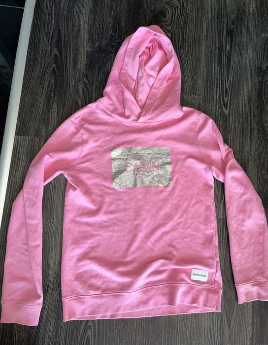 Calvin Klein Jeans różowa bluza z kapturem