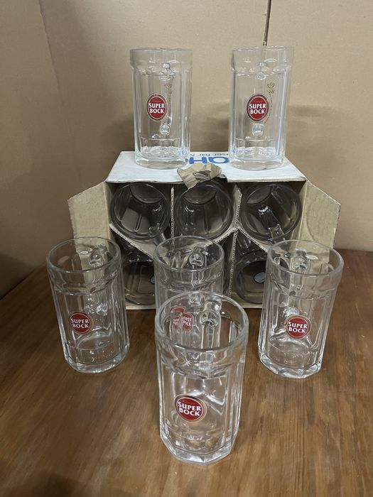 Canecas Super Bock 30cl conjunto de 12 unidades novas