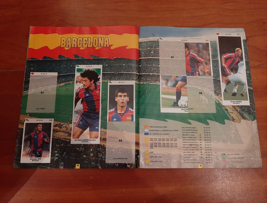 Caderneta Euro Cups 94/95