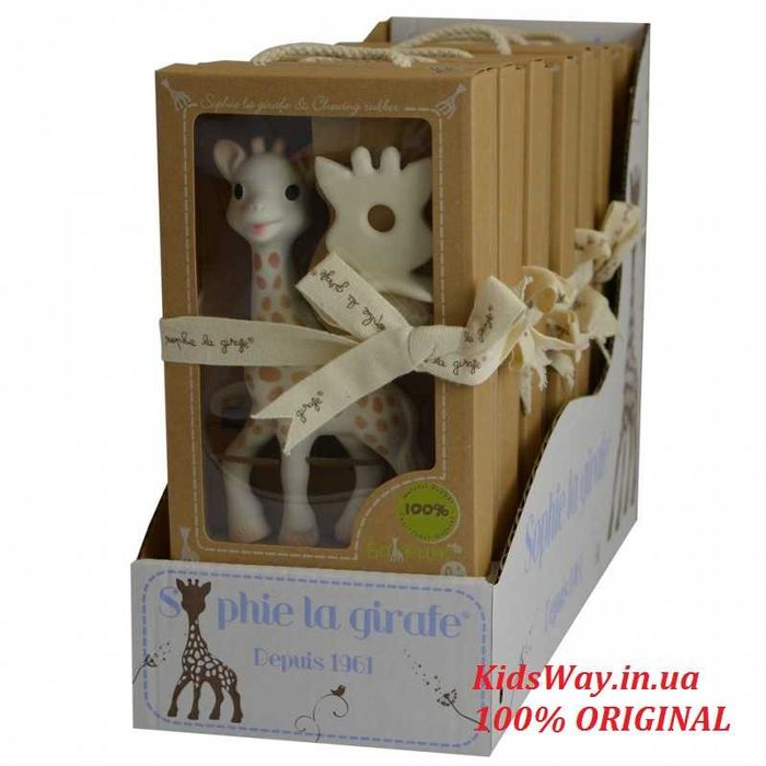Жирафа Софи. Sophie la girafe. Стандарт+грызунок.ПОДАРОЧНАЯ УПАКОВКА.