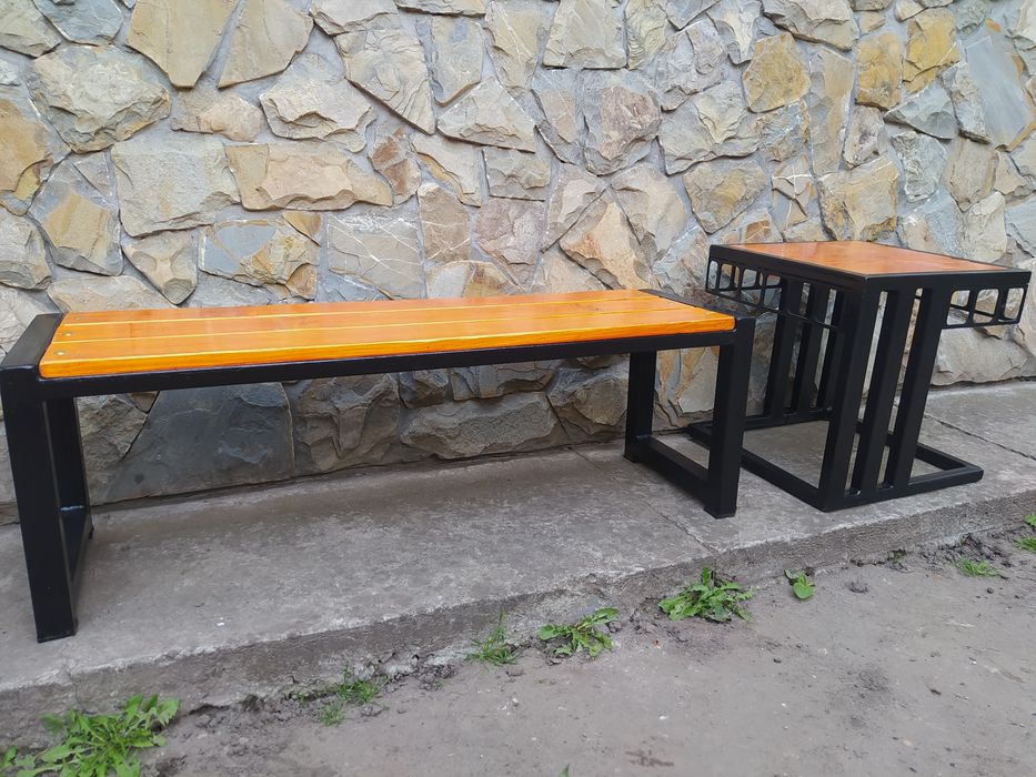 Столик в стилі лофт і лавка