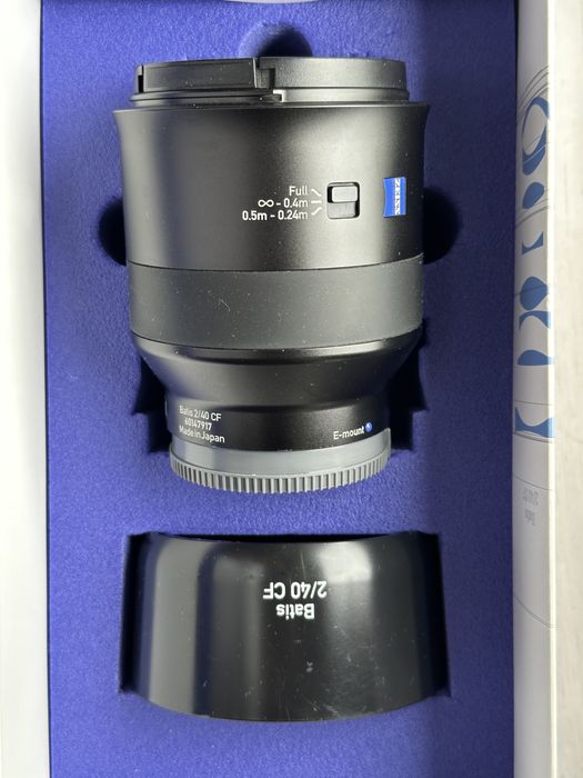 Zeiss Batis 40mm f/2 CF Sony E – stan bardzo dobry, komplet, pudełko