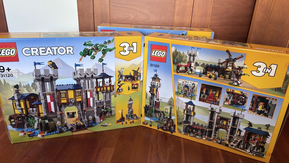 3 conjuntos - LEGO Creator 3 em 1 (31120) Castelo Medieval