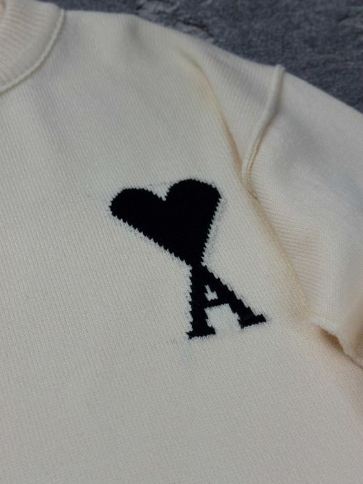 В'язаний светр AMI Paris з вивернутими швами кофта свитер Ами Париж