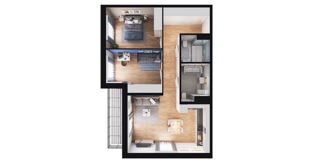 3-pokojowe mieszkanie 70m2 + balkon