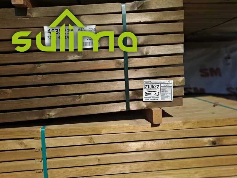 Drewno C 24 impregnowane ciśnieniowo NTR SZWEDZKIE 45/145