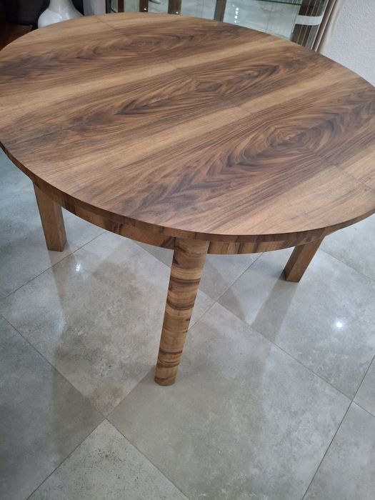 Stół okrągły orzech Design PRL