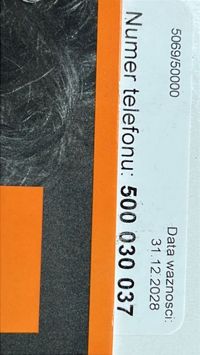 Złoty numer ORANGE 500