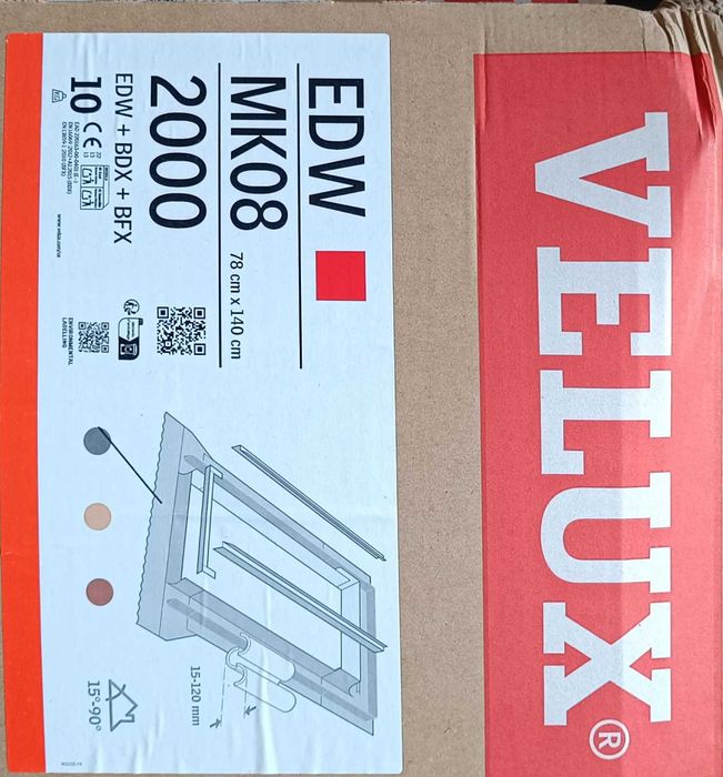 Okno dachowe Velux GZL MK08  78x140 2-szybowe z kołnierzem