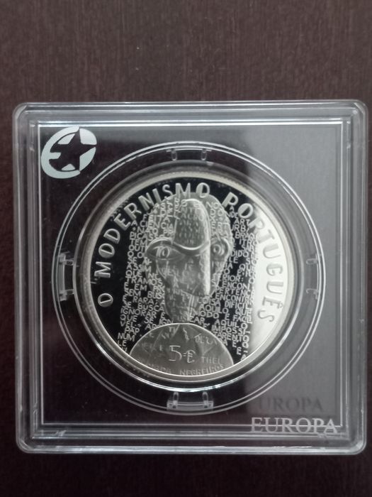 5€ Euro 2016 O Modernismo Portugal Prata Proof