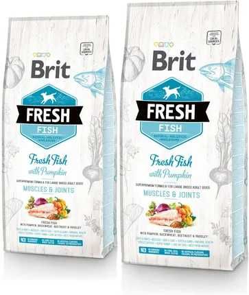 Brit Fresh Adult Large корм для дорослих собак великих порід 12кг риба