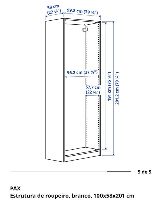 Armário ikea pax - quase novo