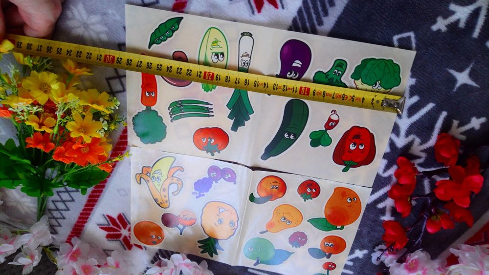 Naklejki crayola mini kids 2 arkusze owoce, warzywa