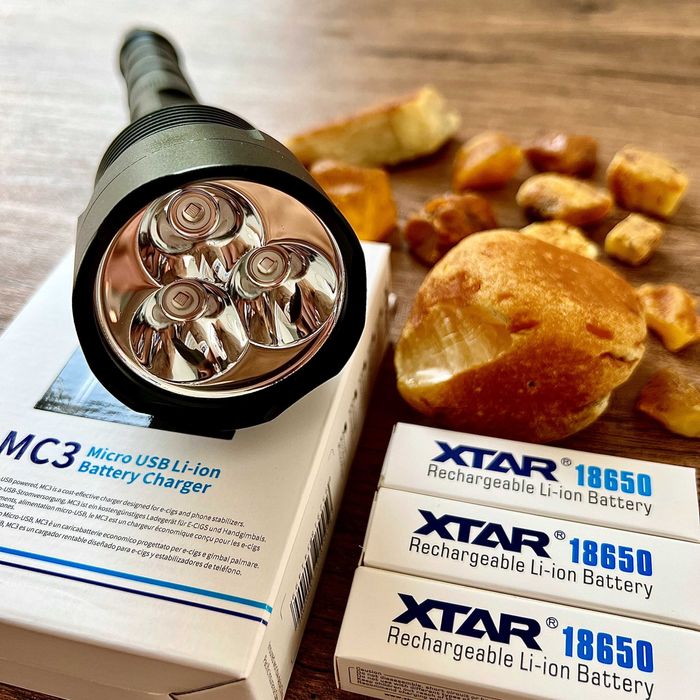 Zestaw PRO - latarka UV na bursztyn