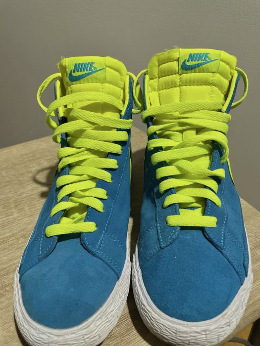 Nike Blazer mid 77 trampki neon + niebieski r. 38 sneakers