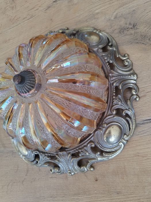 Lampa mosiężna plafon piękna