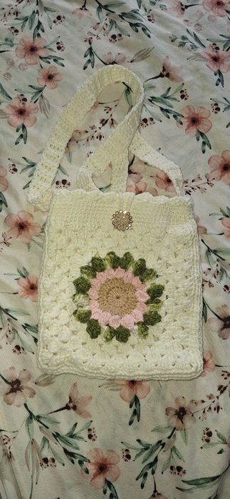 Bolsa square  croche