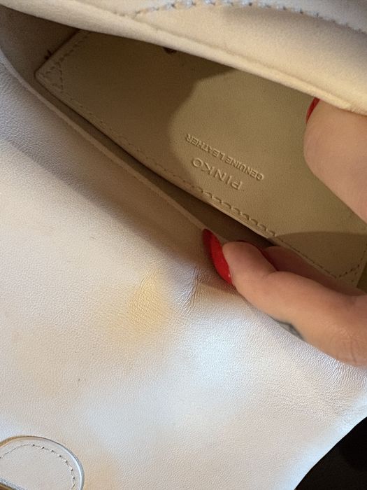 Pinko beżowa puff mini usta