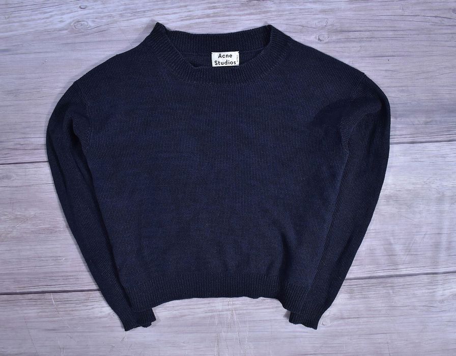 Acne Studios Lniany Sweter Damski Crop Top / L