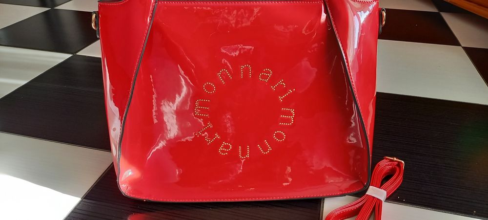 Cudna Torba monnari czerwona nowa