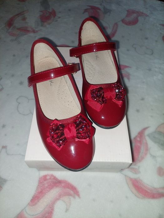 J.Nowe czerwone lakierki rozm. 33 eleganckie, baletki