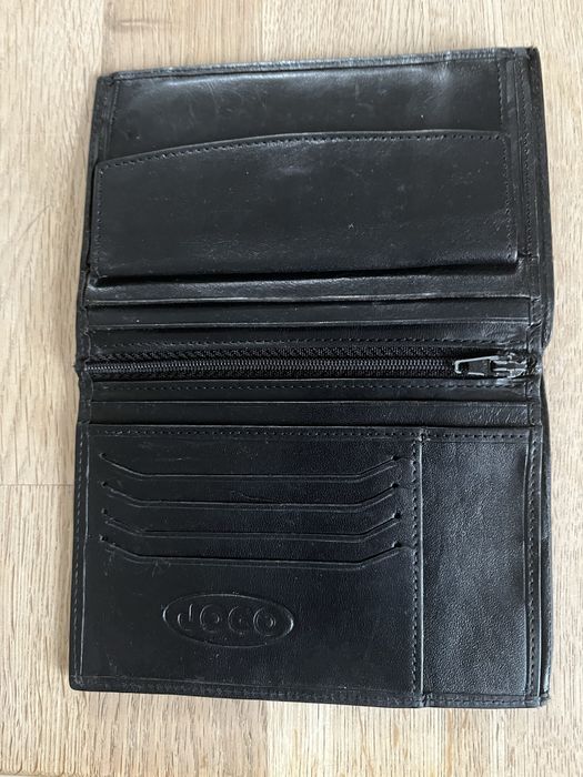 Skórzany męski czarny portfel - Jogo