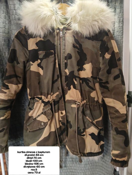 Kurtka parka zimowa z kapturem
