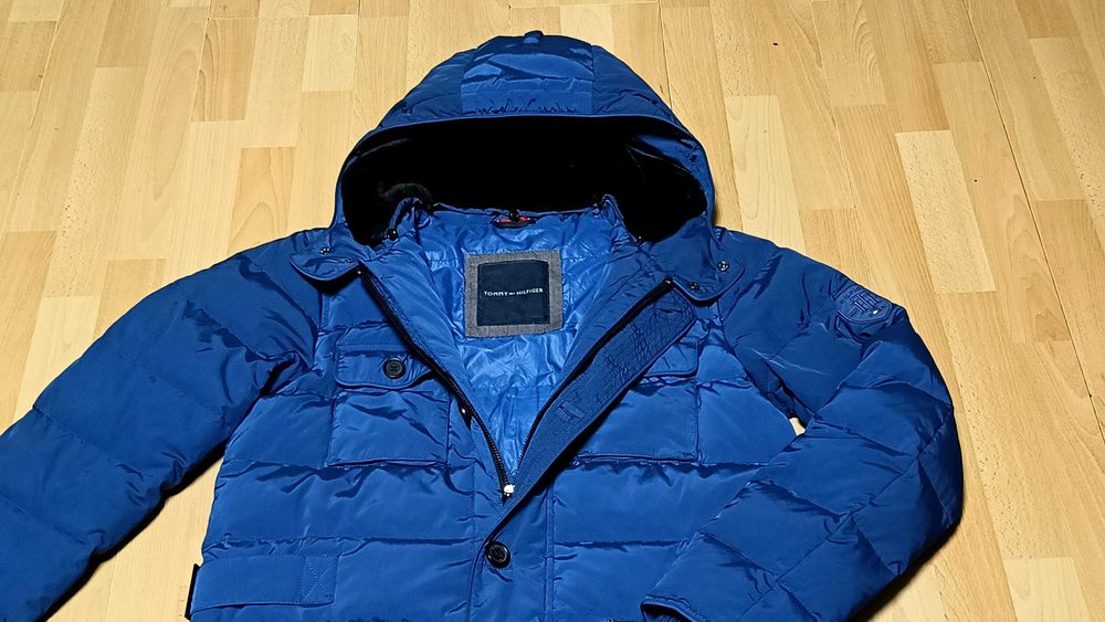 Męska zimowa kurtka puchowa TOMMY HILFIGER r.M stan idealny
