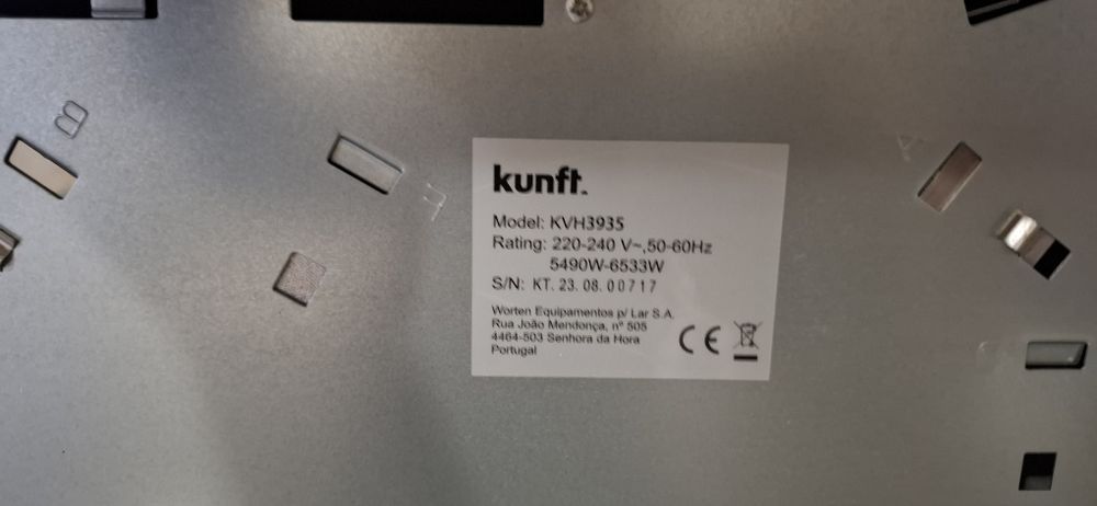 Placa vitrocerâmica Kunft modelo KVH3935