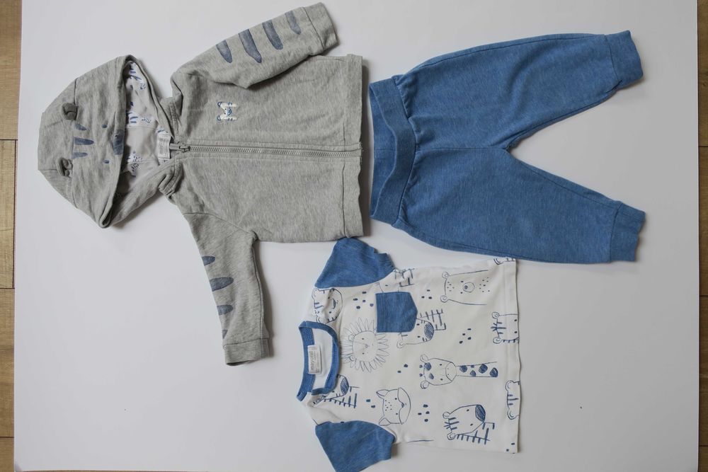 3 częściowy komplet dla niemowlaka: bluza, spodnie, bluzeczka, Mayoral
