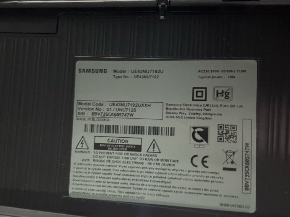 Телевізор Samsung 43” Smart TV 4K UHD  повний комплект з коробкою
