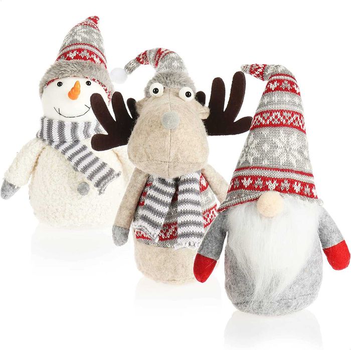 3X Figuras de inverno como artigos decorativos Natal