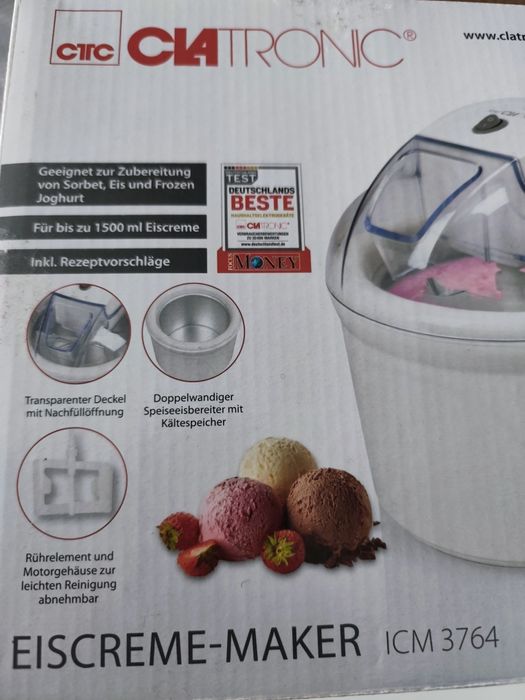 Maszyna do lodów nowa Clatronic ICM 3764