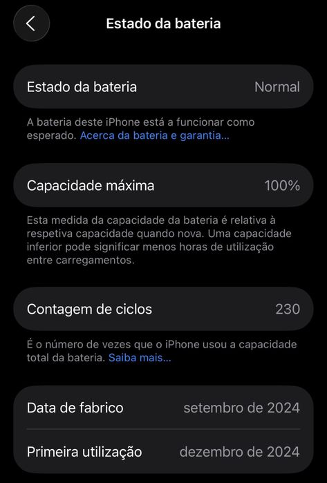 iPhone 16 Preto 256 GB – Excelente estado