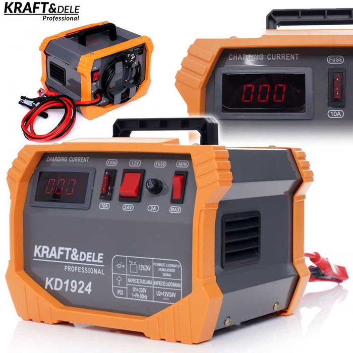 KRAFT&DELE Prostownik Akumulatorowy Samochodowy 12/24v KD1924