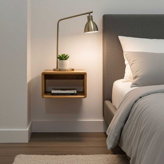 Підвісна приліжкова тумба / Тумба в мінімалізмі /  Тумба настінна