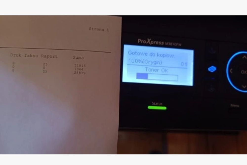 Wielofunkcyjny Samsung ProXpress SL-M3870FW | Niski Przebieg 29k | Wi-Fi / Duplex